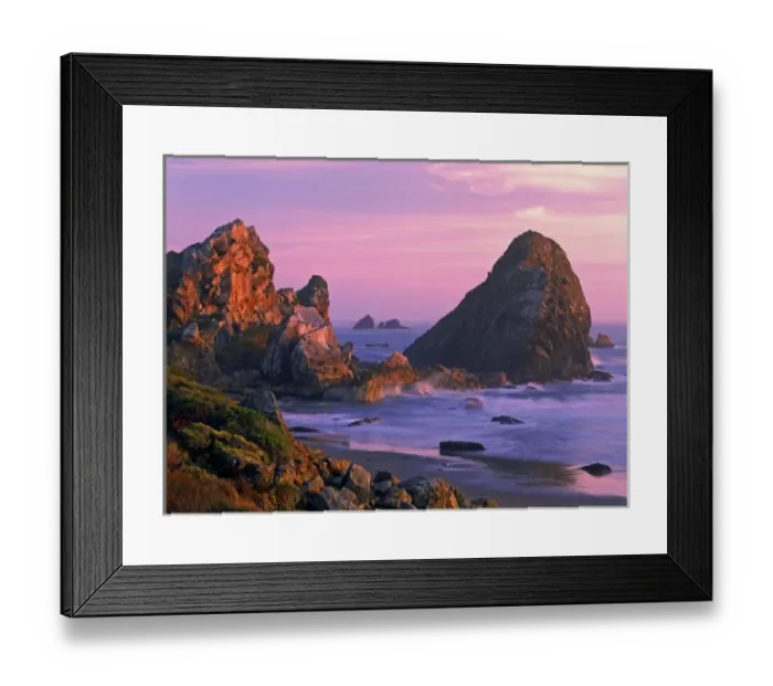 Framed Print : USA, Oregon, Harris State Beach, Brookings. Sea stacks at sunset Framed Print : USA, Oregon, Harris State Beach, Brookings. Sea stacks at sunset