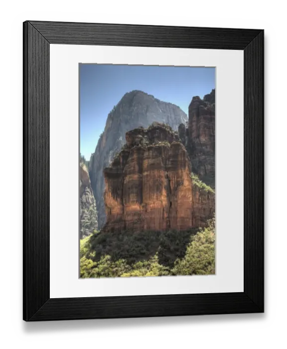 Framed Print : Utah, Zion National Park, rock formation The Organ, the Great White Throne in Framed Print : Utah, Zion National Park, rock formation The Organ, the Great White Throne in