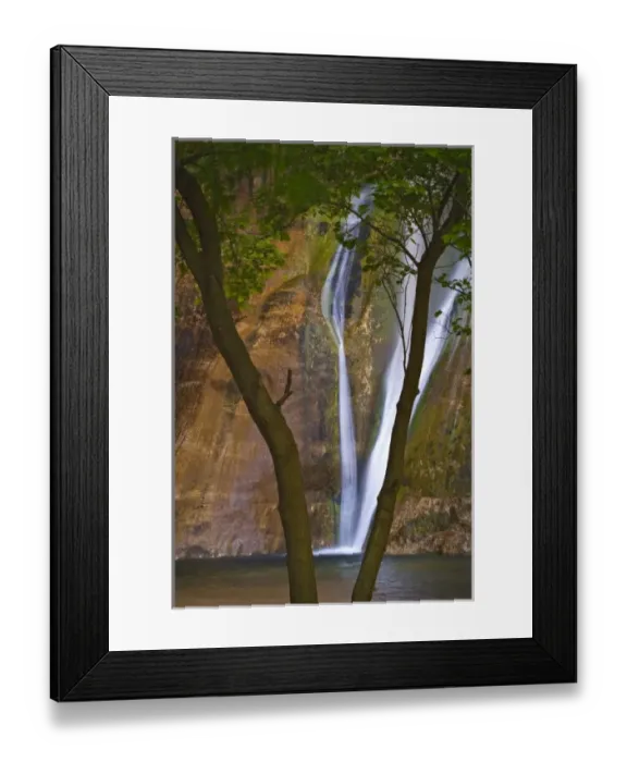 Framed Print : USA, Utah, Escalante Wilderness. A view of lower Calf Creek Falls