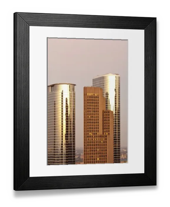 Framed Print : Texas, Houston. Downtown skyline Framed Print : Texas, Houston. Downtown skyline