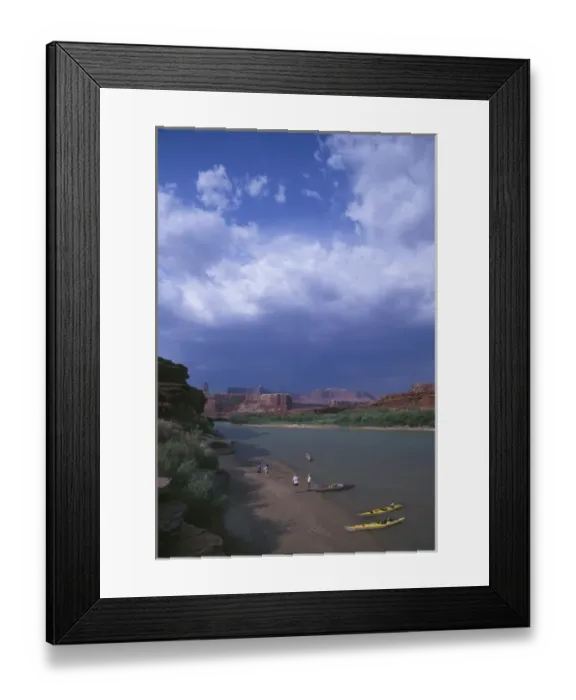 Framed Print : USA, Utah, Canyonlands National Park, Green River. Woman kayaker in Stillwater Canyon Framed Print : USA, Utah, Canyonlands National Park, Green River. Woman kayaker in Stillwater Canyon