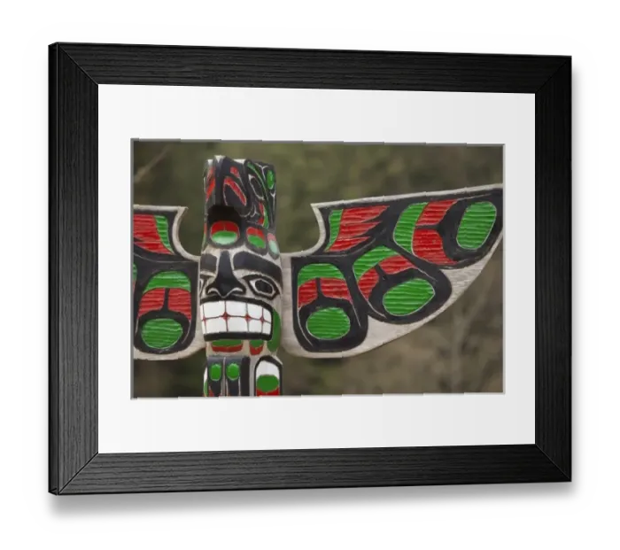 Framed Print : USA, Washington, Neah Bay. Makah Indian totem detail Framed Print : USA, Washington, Neah Bay. Makah Indian totem detail