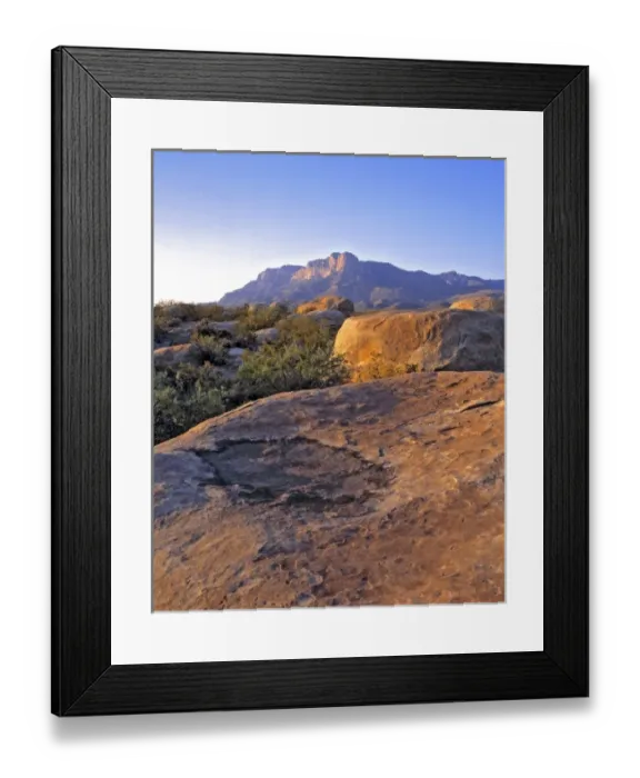 Framed Print : Guadelupe Mountains NP. The sculpted landscape beneath Guadelupe Mountains NP in Framed Print : Guadelupe Mountains NP. The sculpted landscape beneath Guadelupe Mountains NP in