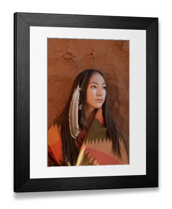 Framed Print : USA, New Mexico, Cherokee woman at Pecos National Monument. (MR) Framed Print : USA, New Mexico, Cherokee woman at Pecos National Monument. (MR)