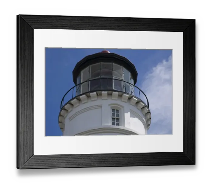 Framed Print : USA, Oregon, Winchester Bay. Top of the Umpqua River Lighthouse