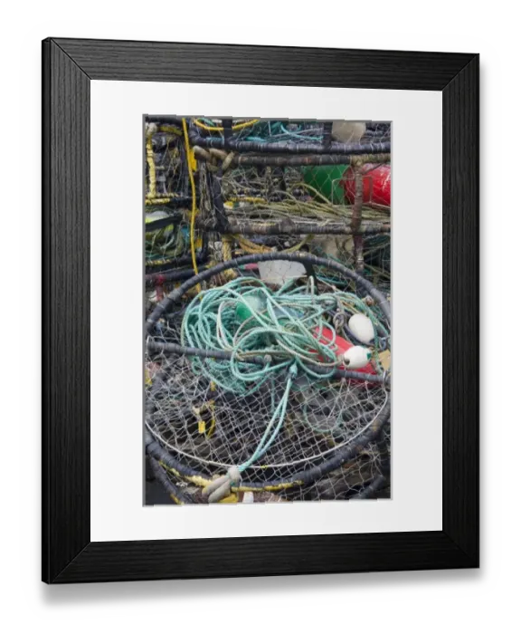 Framed Print : OR, Oregon Coast, Newport, Crab pots, at the Port of Newport Framed Print : OR, Oregon Coast, Newport, Crab pots, at the Port of Newport