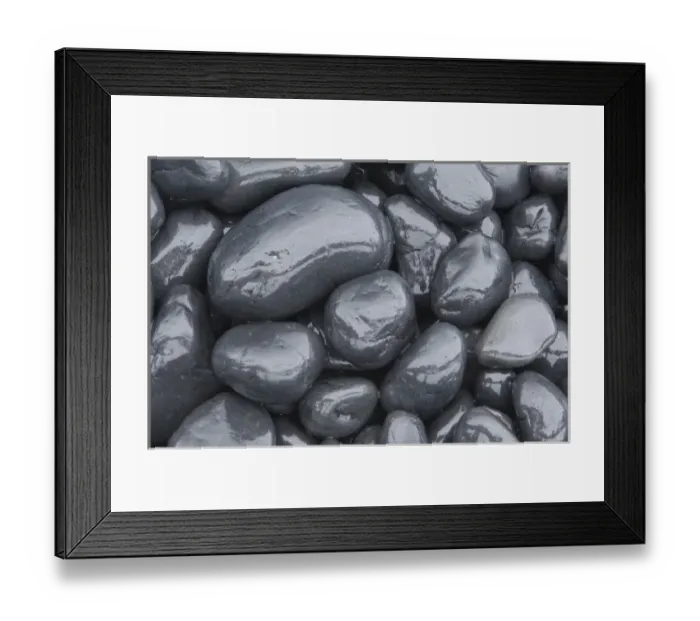 Framed Print : OR, Newport, Yaquina Head, Cobbles on Beach