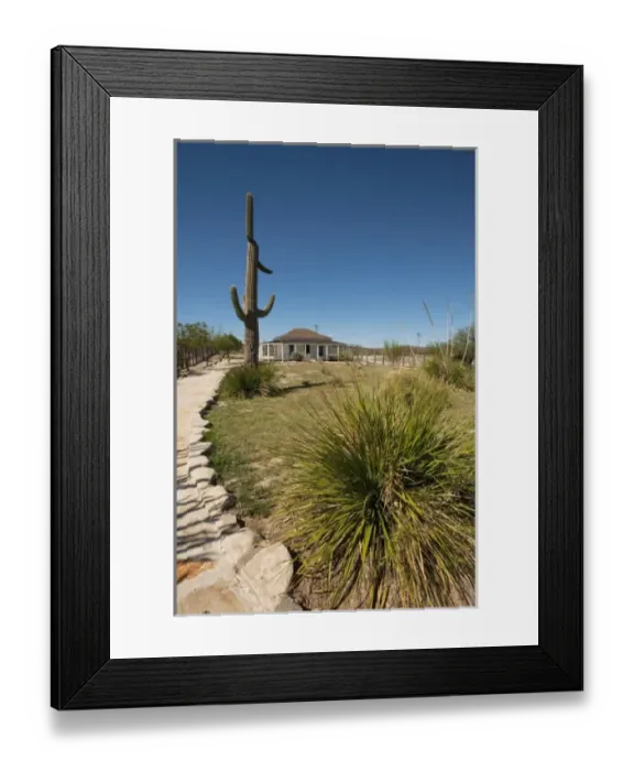 Framed Print : USA, Texas, Langtry, Scenic View of Judge Roy Bean Residence, Opera House, Town Hall Framed Print : USA, Texas, Langtry, Scenic View of Judge Roy Bean Residence, Opera House, Town Hall