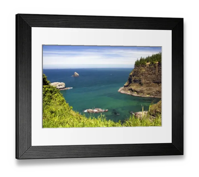 Framed Print : A view of Tillamook Bay at Cape Meares on the Oregon Coast Framed Print : A view of Tillamook Bay at Cape Meares on the Oregon Coast