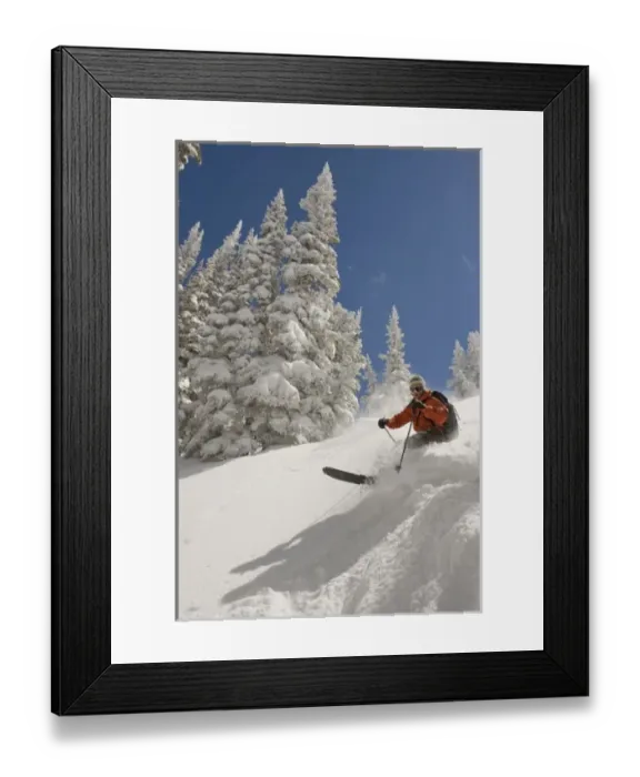 Framed Print : Black Diamond Skier Andy Jacobsen enjoys some deep powder in the Wasatch Backcountry Framed Print : Black Diamond Skier Andy Jacobsen enjoys some deep powder in the Wasatch Backcountry