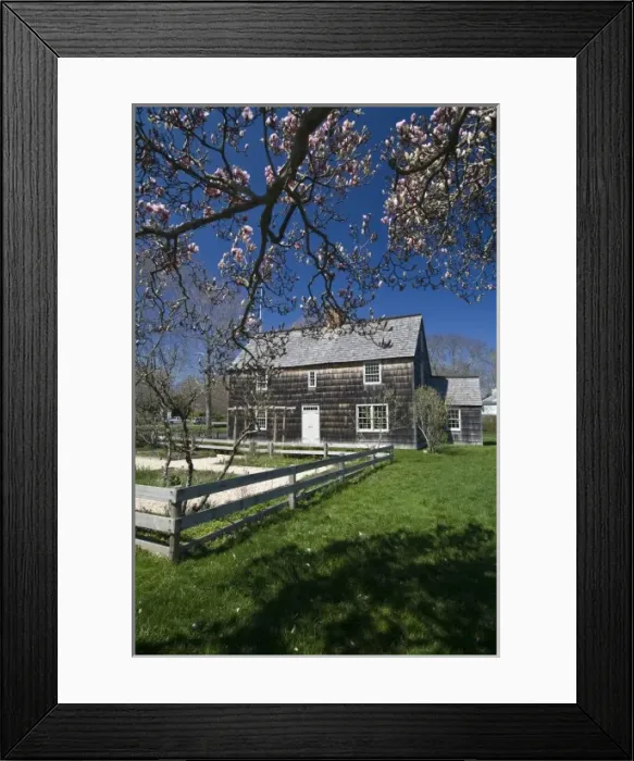 Framed Print : USA, New York, East Hampton. Mulford Farmstead historic site, built 1680