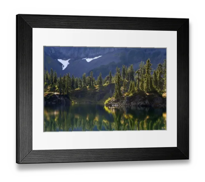 Framed Print : USA, Washington, Mount Baker Wilderness, Cascade Mountains. View of Hayes Lake, one Framed Print : USA, Washington, Mount Baker Wilderness, Cascade Mountains. View of Hayes Lake, one