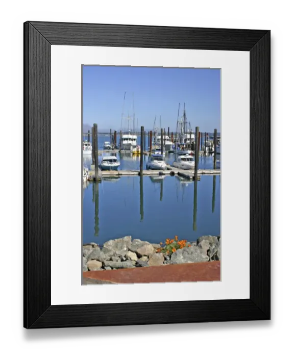Framed Print : Marina in Bandon Oregon
