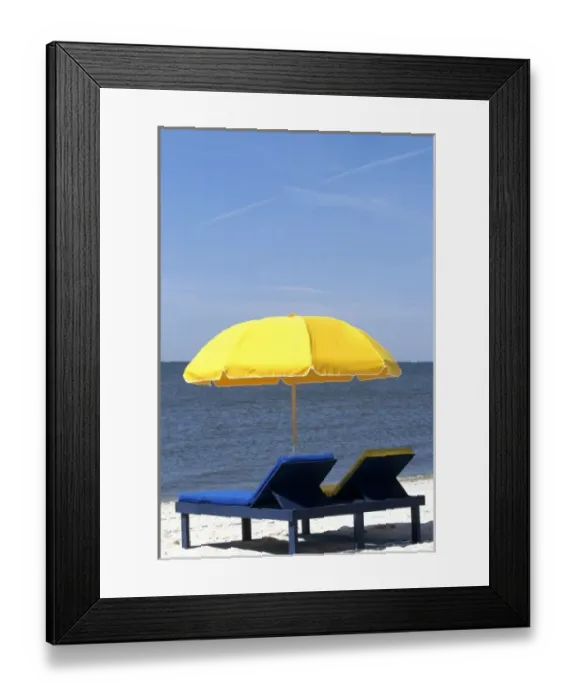 Framed Print : Beach umbrella, Outer Banks, North Carolina, USA Framed Print : Beach umbrella, Outer Banks, North Carolina, USA