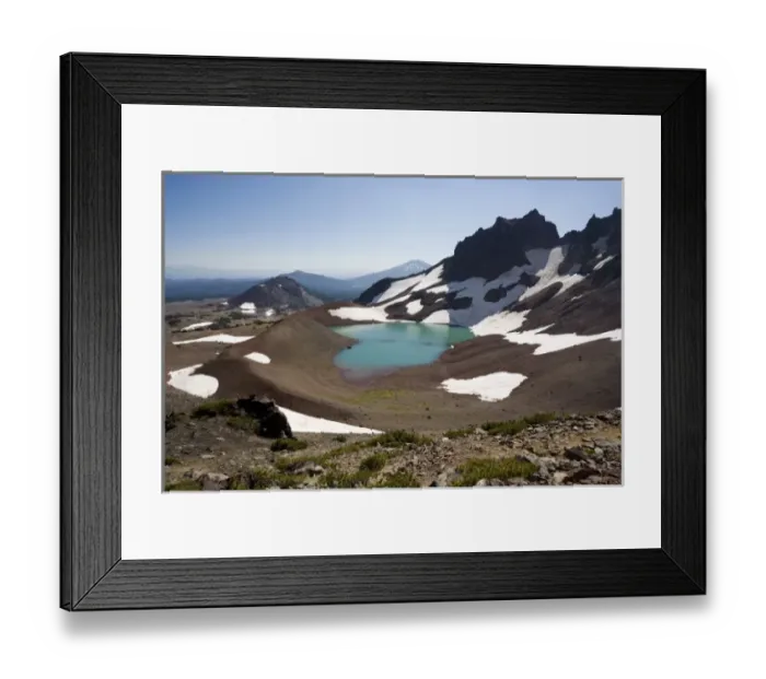 Framed Print : USA, Oregon, Broken Top. A glacial blue lake occupies the east side of Broken Top Framed Print : USA, Oregon, Broken Top. A glacial blue lake occupies the east side of Broken Top