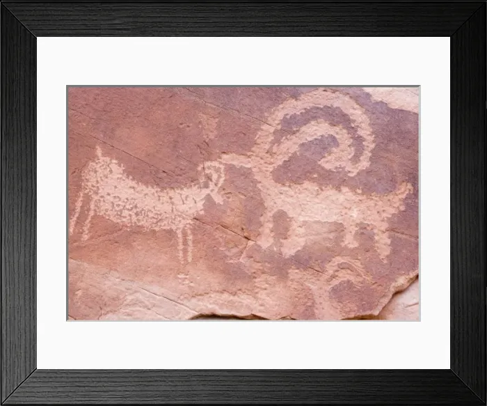 Framed Print : USA; Utah; Glen Canyon National Park. Detail of petroglyph near Escalante River Framed Print : USA; Utah; Glen Canyon National Park. Detail of petroglyph near Escalante River