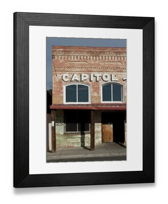 Framed Print : USA, New Mexico, Socorro, detail of old saloon on main square of town near Bosque Framed Print : USA, New Mexico, Socorro, detail of old saloon on main square of town near Bosque