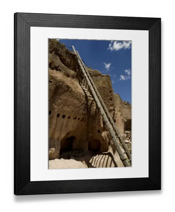 Framed Print : Santa Clara Pueblo, New Mexico, United States. Puye Cliff dwellings. Site of ancient Framed Print : Santa Clara Pueblo, New Mexico, United States. Puye Cliff dwellings. Site of ancient