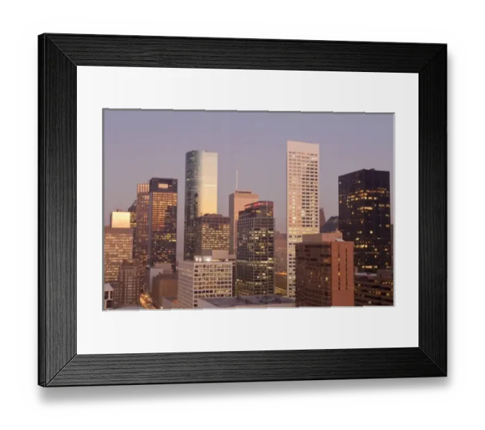 Framed Print : Texas, Houston. Downtown skyline Framed Print : Texas, Houston. Downtown skyline