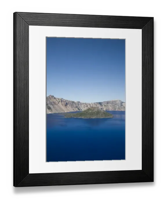 Framed Print : OR, Crater Lake National Park, Crater Lake and Wizard Island