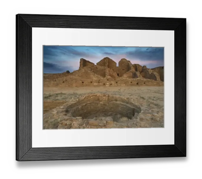 Framed Print : Pueblo del Arryos, Chaco Culture National Historic Park, New Mexico, USA