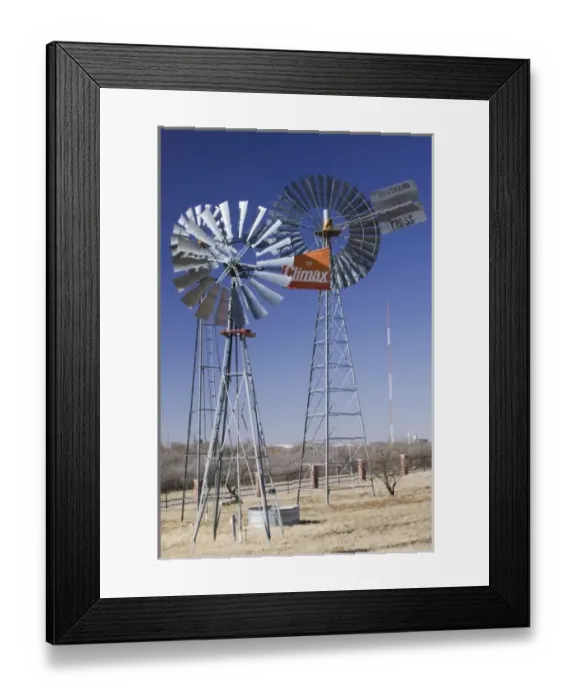 Framed Print : USA, TEXAS, Lubbock: American Wind Power Center Historic Windmills Framed Print : USA, TEXAS, Lubbock: American Wind Power Center Historic Windmills
