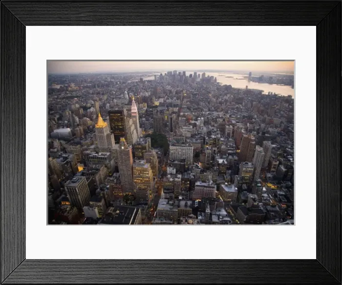 Framed Print : New York Skyline from the Empire State Building, New York City, Manhattan, New York Framed Print : New York Skyline from the Empire State Building, New York City, Manhattan, New York