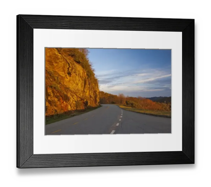 Framed Print : The Blue Ridge Parkway at sunrise near Brevard, North Carolina Framed Print : The Blue Ridge Parkway at sunrise near Brevard, North Carolina
