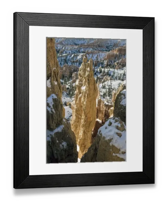 Framed Print : USA, Utah, Bryce Canyon National Park. In winter