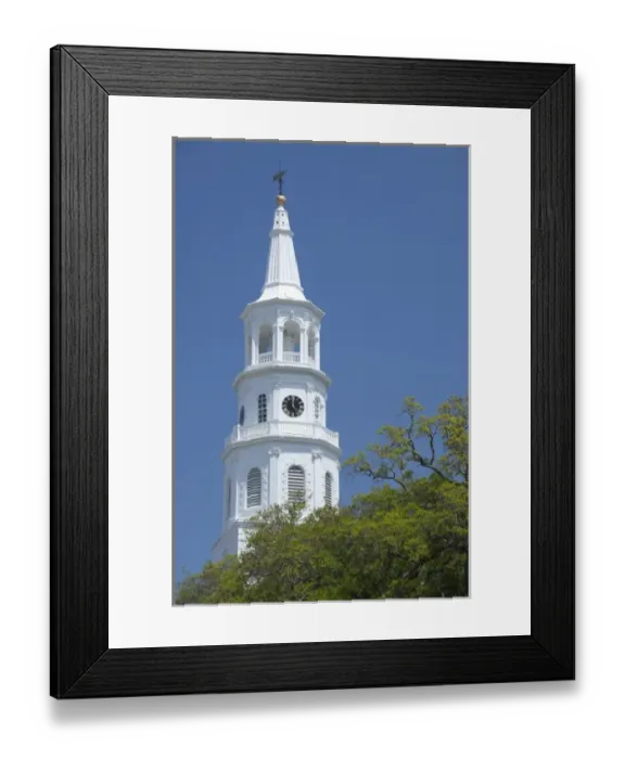 Framed Print : South Carolina, Charleston. St. Michaels Episcopal Church, c. 1761. George Washington Framed Print : South Carolina, Charleston. St. Michaels Episcopal Church, c. 1761. George Washington