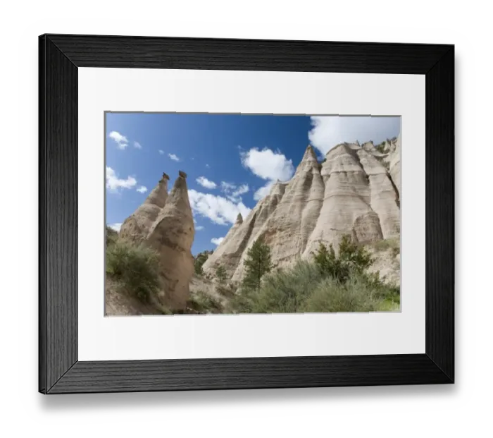 Framed Print : NM, New Mexico, Kasha-Katuwe Tent Rocks National Monument, cone shaped tent rock formations