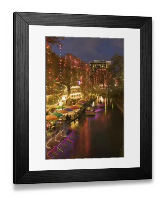 Framed Print : USA, TEXAS, San Antonio: Riverwalk Area / Evening Framed Print : USA, TEXAS, San Antonio: Riverwalk Area / Evening