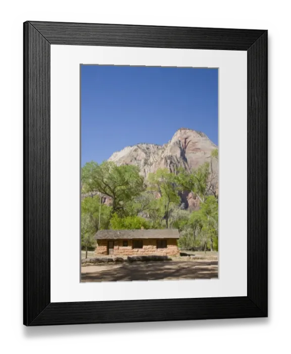 Framed Print : Utah, Zion National Park, Original Visitor Center, Built in 1913, located at The Grotto Framed Print : Utah, Zion National Park, Original Visitor Center, Built in 1913, located at The Grotto