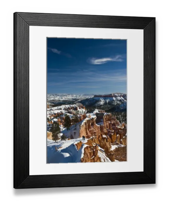 Framed Print : USA, Utah, Bryce Canyon National Park. Bryce Amphitheater between Sunrise and Sunset Points, winter Framed Print : USA, Utah, Bryce Canyon National Park. Bryce Amphitheater between Sunrise and Sunset Points, winter