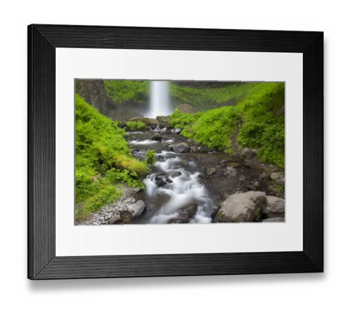 Framed Print : USA, Oregon, Columbia River Gorge, Latourell Falls and Latourell Creek Framed Print : USA, Oregon, Columbia River Gorge, Latourell Falls and Latourell Creek