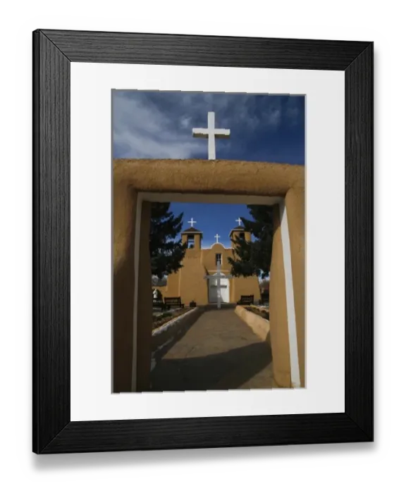 Framed Print : Rancho de Taos, New Mexico, United States. San Francisco de Asis adobe cathedral