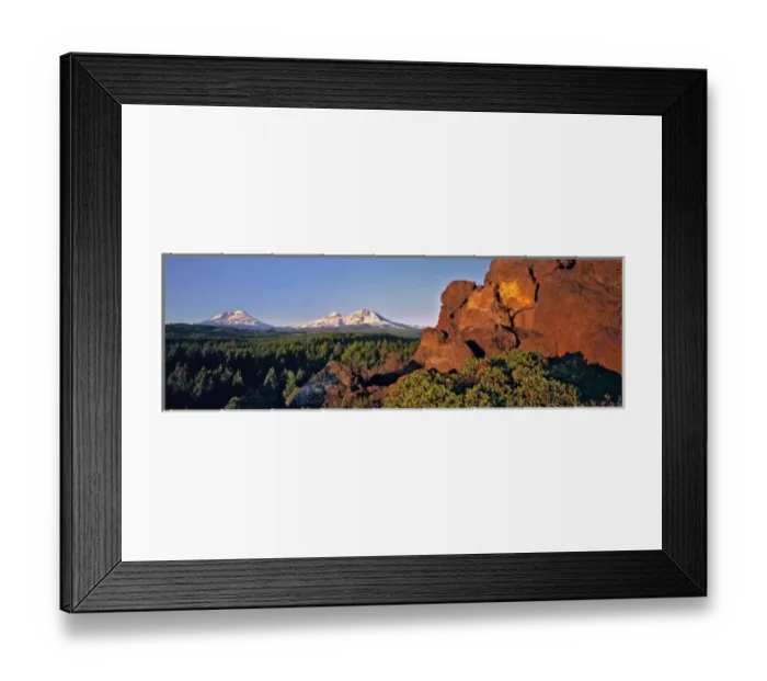 Framed Print : USA, Oregon, Three Sisters. Three Sisters take on a pink hue at sunrise, Cascades Range, Oregon Framed Print : USA, Oregon, Three Sisters. Three Sisters take on a pink hue at sunrise, Cascades Range, Oregon