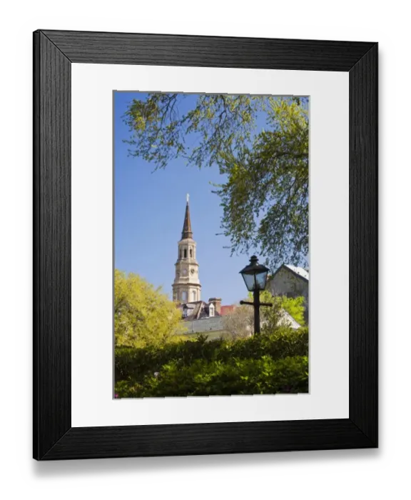 Framed Print : USA, South Carolina, Charleston. St. Phillips Episcopal Church in downtown Charleston