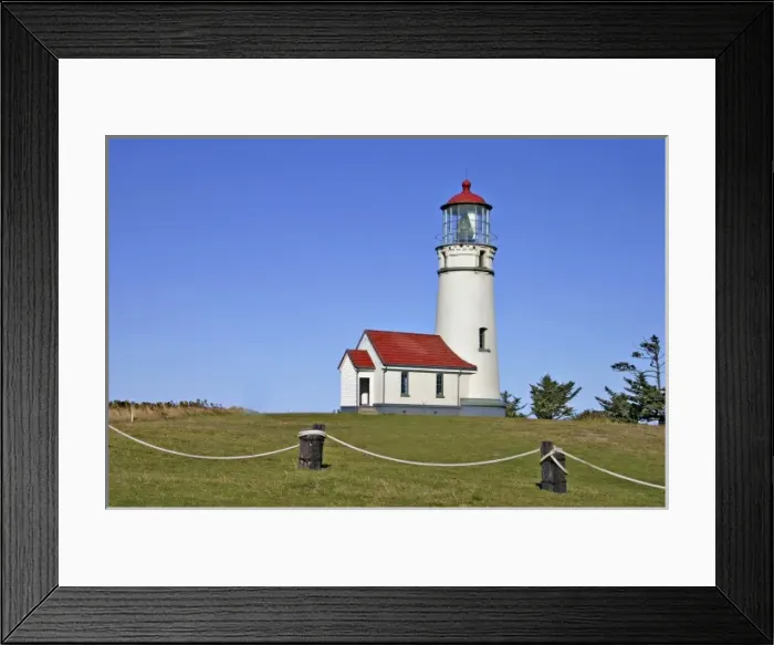 Framed Print : Lighthouse in Cape Blanco State Park near Port Orford Oregon