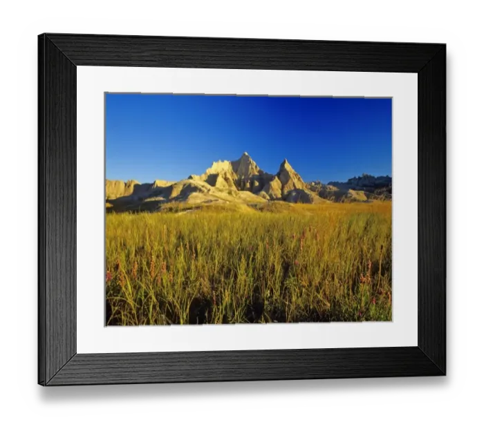 Framed Print : Badlands National Park in South Dakota