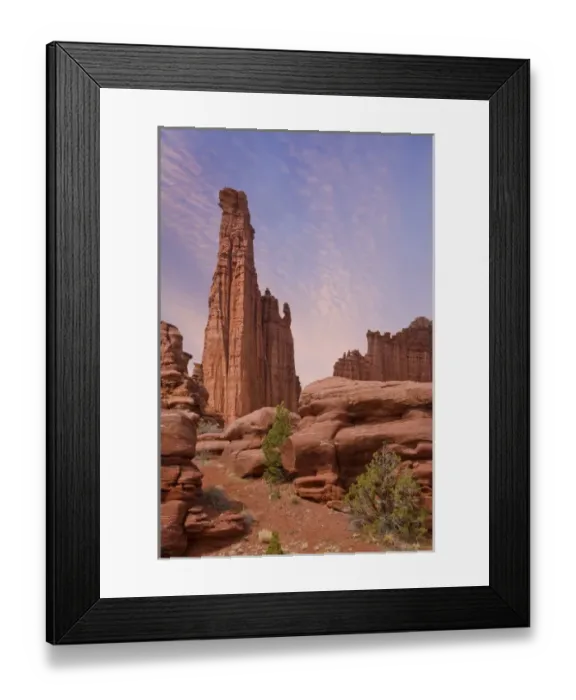 Framed Print : USA, Utah. Sunset on Fisher Towers sandstone formations Framed Print : USA, Utah. Sunset on Fisher Towers sandstone formations