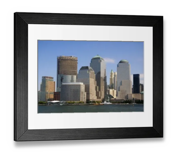 Framed Print : Modern office buildings, skyscrapers along lower West Side in New York City, New York, USA Framed Print : Modern office buildings, skyscrapers along lower West Side in New York City, New York, USA