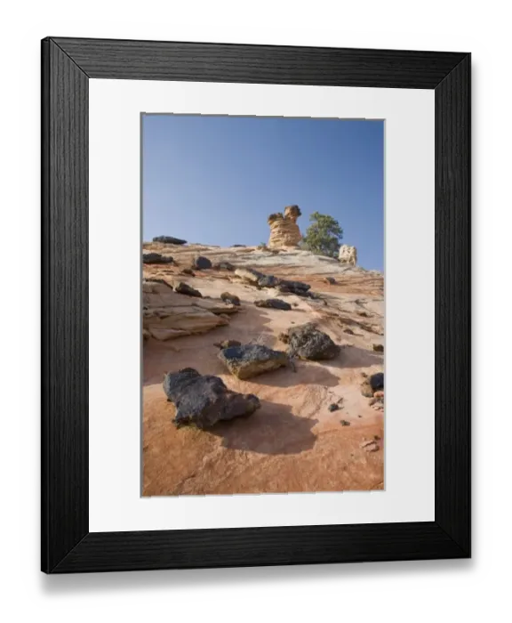 Framed Print : Utah, Zion National Park, Boulders and hoodoo Framed Print : Utah, Zion National Park, Boulders and hoodoo