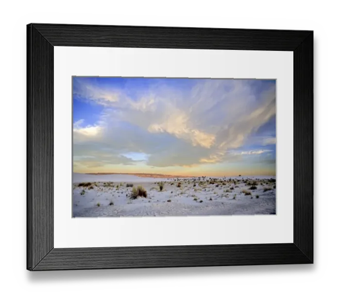 Framed Print : USA, New Mexico, White Sands National Monument situated in the Tularosa Basin of
