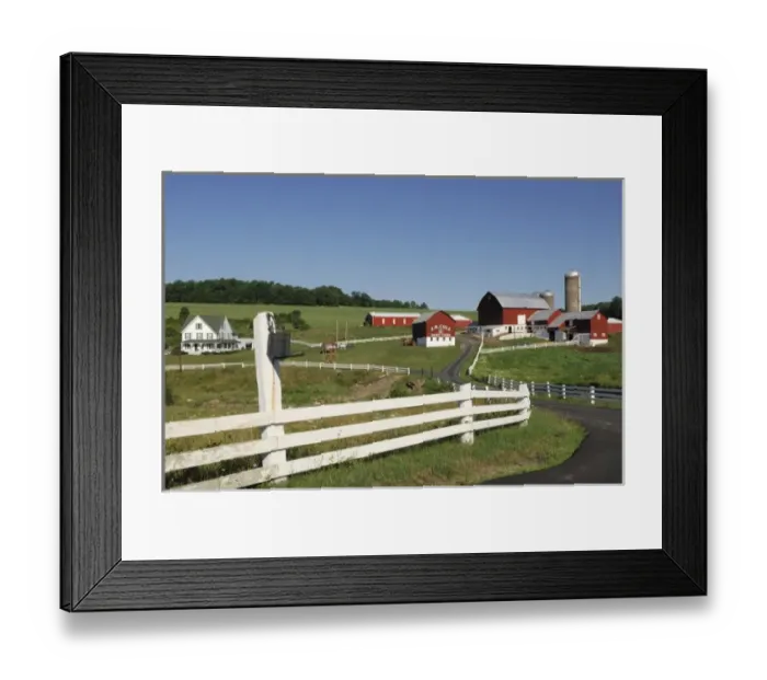 Framed Print : A. B. Cole Dairy Farm, Pennsylvania Century Farm, Pennsylvania, United States of America