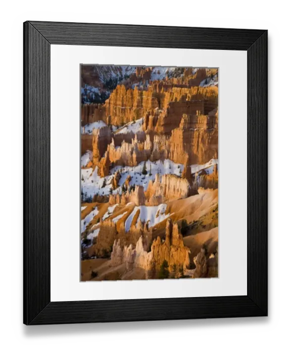 Framed Print : Hoodoos at Sunrise Point in Bryce Canyon National Park in Utah