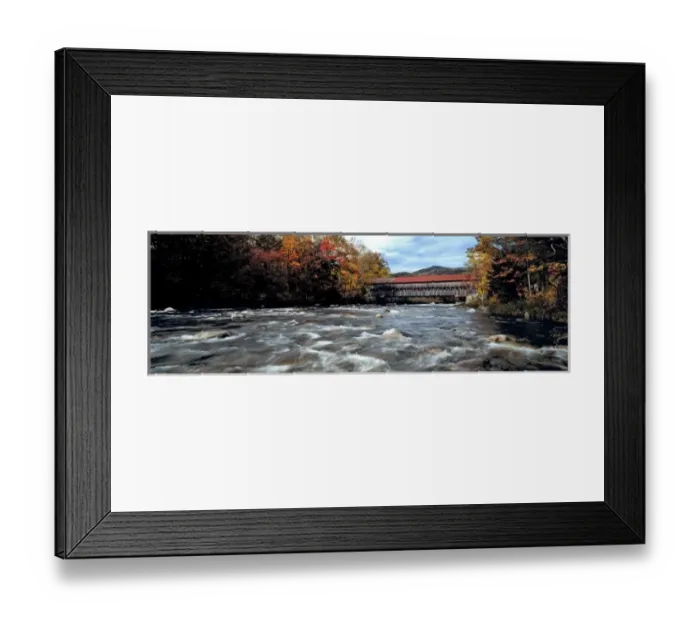 Framed Print : USA, New Hampshire, Swift River. The covered Albany Bridge crosses the Swift River Framed Print : USA, New Hampshire, Swift River. The covered Albany Bridge crosses the Swift River