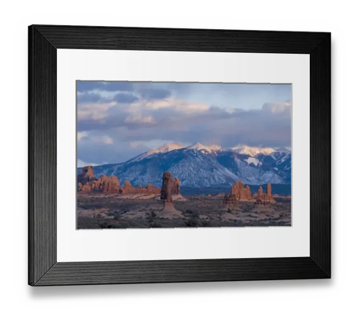 Framed Print : Illuminated red sandstone pinnacles in Arches National Park, Utah Framed Print : Illuminated red sandstone pinnacles in Arches National Park, Utah