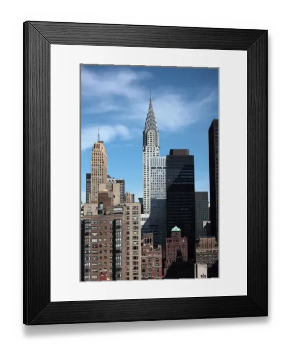 Framed Print : USA, New York, New York City, The cityscape of Manhattan with Chrysler Building in Framed Print : USA, New York, New York City, The cityscape of Manhattan with Chrysler Building in