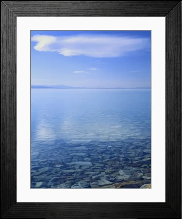 Framed Print : Utah. USA. Cirrostratus cloud above Bear Lake. Cisco Beach on east shore